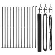 Стълб за ограда. Сив 25 x 1,5 м (25 x 25 мм мрежа) Стомана