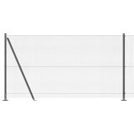 Стълб за ограда. Сив 50 x 1,2 м (12 x 12 мм мрежа)