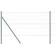 Стълб за ограда. Зелен 10 x 1,2 м (50 мм мрежа) Стомана и PVC