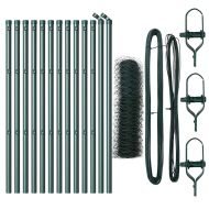 Стълб за ограда. Зелен 25 x 0,8 м (36 мм мрежа) Стомана и PVC