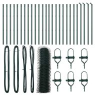 Стълб за ограда. Зелен 50 x 0,8 м (50 мм мрежа) Стомана и PVC