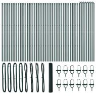 Стълб за ограда. Зелен 100 x 1 м (25 мм мрежа) Стомана и PVC