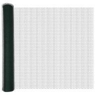 Стълб за ограда. Зелен 100 x 1,2 м (25 мм мрежа) Стомана и PVC