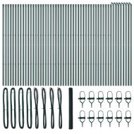 Стълб за ограда. Зелен 100 x 1,5 м (мрежа 25 мм) Стомана и PVC