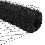 Стълб за ограда. Сив 25 x 0,8 м (50 мм мрежа) Стомана и PVC