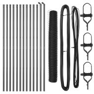 Стълб за ограда. Сив 25 x 1,2 м (36 мм мрежа) Стомана