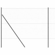 Стълб за ограда. Сив 25 x 1,6 м (50 мм мрежа) Стомана и PVC