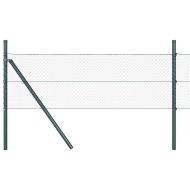 Стълб за ограда. Сив 50 x 0,8 м (13 мм мрежа) Стомана и PVC