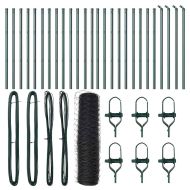 Стълб за ограда. Сив 50 x 0,8 м (мрежа 36 мм) Стомана и PVC