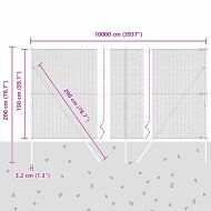 Фиксация на терен - сварено мрежа 100 x 1,5 м (Ш x В)