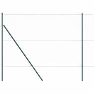 Стълб за ограда. Сив 100 x 1,6 м (25 мм мрежа) Стомана и PVC