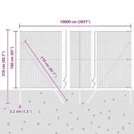 Стълб за ограда. Сив