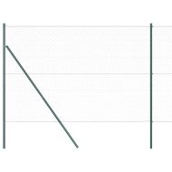 Стълб за ограда. Сив 100 x 1,6 м (36 мм мрежа) Стомана и PVC