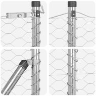 Стълб за ограда. Сребрист 10 x 0,5 м (36 мм мрежа) Стомана