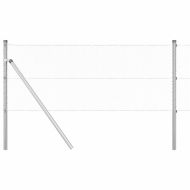 Стълб за ограда. Сребрист 10 x 0,6 м (13 мм мрежа) Стомана