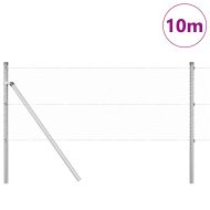 Стълб за ограда. Сребрист 10 x 0,6 м (25 мм мрежа) Стомана