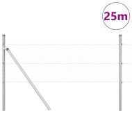 Стълб за ограда. Сребрист 25 x 0,4 м (25 мм мрежа) Стомана