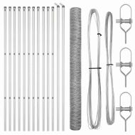 Стълб за ограда. Сребрист 25 x 1,5 м (50 мм мрежа) Стомана