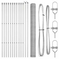 Стълб за ограда. Сребрист 25 x 1,6 м (25 мм мрежа) Стомана