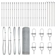 Стълб за ограда. Сребрист 50 x 0,5 м (25 мм мрежа) Стомана