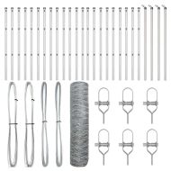 Стълб за ограда. Сребрист 50 x 0,8 м (50 мм мрежа) Стомана