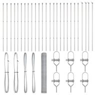 Стълб за ограда. Сребрист 50 x 1,2 м (13 мм мрежа) Стомана