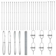 Стълб за ограда. Сребрист 50 x 1,5 м (25 мм мрежа) Стомана