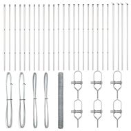 Стълб за ограда. Сребрист 50 x 1,6 м (50 мм мрежа) Стомана