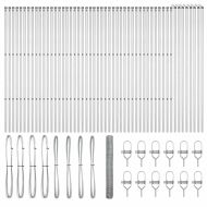 Стълб за ограда. Сребрист 100 x 1,2 м (50 мм мрежа) Стомана