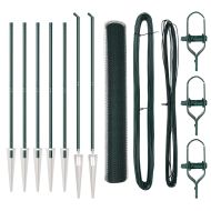 Стълб за ограда. Зелен 10 х 1 м Стомана и PVC