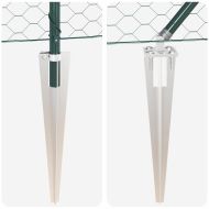 Стълб за ограда. Зелен 50 x 0,8 м (50 мм мрежа) Стомана и PVC