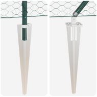 Стълб за ограда. Зелен 50 x 1 м (36 мм мрежа) Стомана и PVC