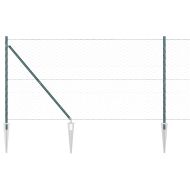 Стълб за ограда. Зелен 50 x 1,4 м (50 мм мрежа) Стомана и PVC