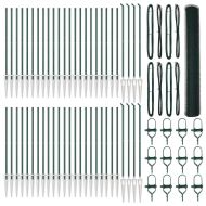 Стълб за ограда. Зелен 100 x 1,2 м (13 мм мрежа) Стомана и PVC