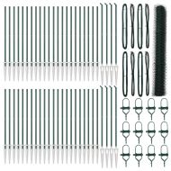 Стълб за ограда. Зелен 100 x 1,2 м (50 мм мрежа) Стомана и PVC