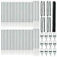 Стълб за ограда. Зелен 100 x 1,5 м (50 мм мрежа) Стомана и PVC