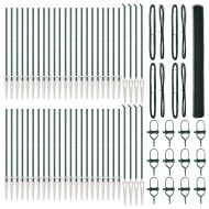 Стълб за ограда. Зелен 100 x 1,6 м (25 мм мрежа) Стомана и PVC