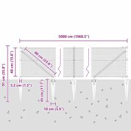 Стълб за ограда. Сив 50 x 0,4 м (мрежа 13 мм) Стомана и PVC