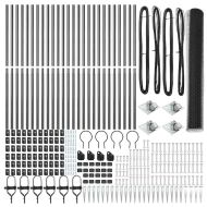 Стълб за ограда. Сив 50 x 1,4 м (13 мм мрежа) Стомана и PVC