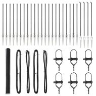 Стълб за ограда. Сив 50 x 1,6 м (25 мм мрежа) Стомана и PVC