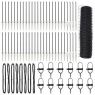 Стълб за ограда. Сив 100 x 0,6 м (36 мм мрежа) Стомана и PVC