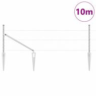 Стълб за ограда. Сребрист 10 x 0,5 м (25 мм мрежа) Стомана
