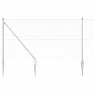 Стълб за ограда. Сребрист 10 х 1 м Стомана