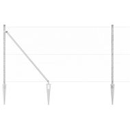 Стълб за ограда. Сребрист 10 x 1 м (50 мм мрежа) Стомана