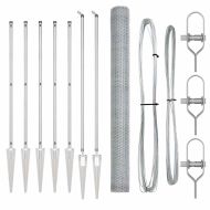 Стълб за ограда. Сребрист 10 x 1,5 м (25 мм мрежа) Стомана
