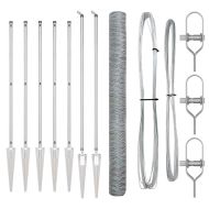 Стълб за ограда. Сребрист 10 x 1,5 м (36 мм мрежа) Стомана