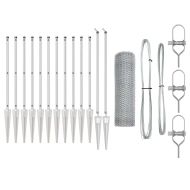 Стълб за ограда. Сребрист 25 x 0,8 м (25 мм мрежа) Стомана