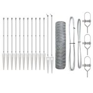 Стълб за ограда. Сребрист 25 x 1 м (мрежа 36 мм) Стомана