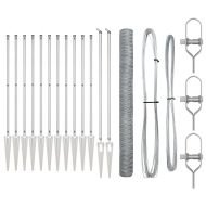 Стълб за ограда. Сребрист 25 x 1,6 м (36 мм мрежа) Стомана