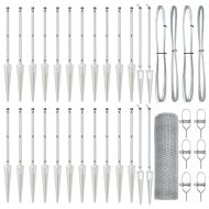 Стълб за ограда. Сребрист 50 x 0,5 м (25 мм мрежа) Стомана